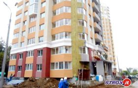 Полусухая стяжка и гипсовая штукатурка на жилом доме по ул Высоковольтной 6