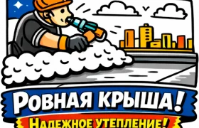 ровная крыша полусухая стяжка по утеплению ппу с разуклонкой